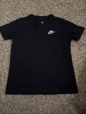 Nike Black Short Sleeve Tee with White Swoosh